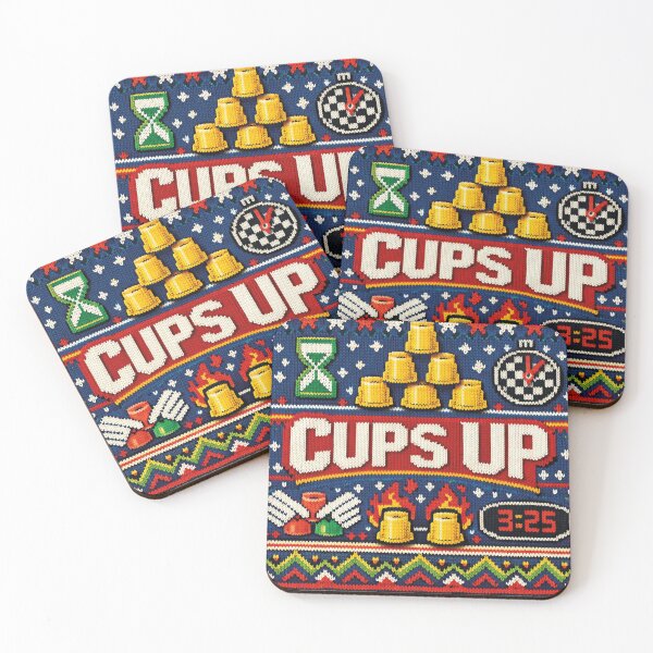 Item preview, Cups Up – Sport Stacking Championship in colorful Fair Isle knitting patterns designed and sold by Mauswohn.