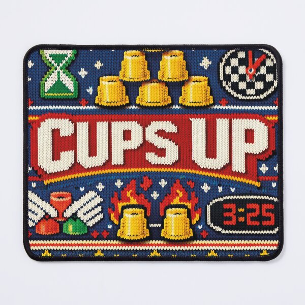 Item preview, Cups Up – Sport Stacking Championship in colorful Fair Isle knitting patterns designed and sold by Mauswohn.