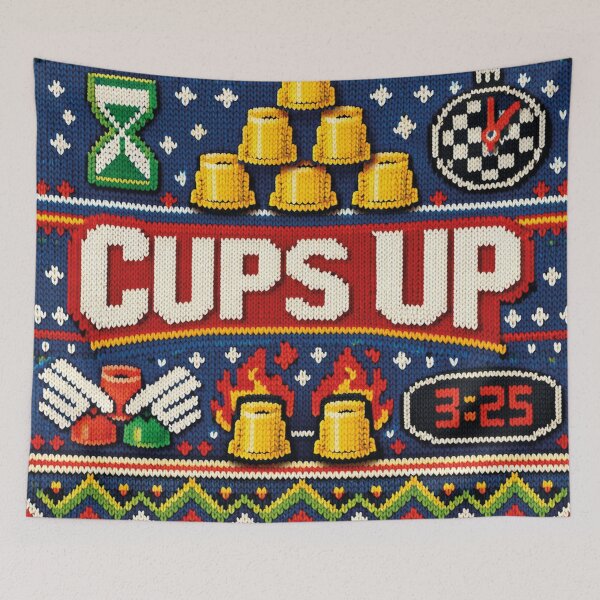 Item preview, Cups Up – Sport Stacking Championship in colorful Fair Isle knitting patterns designed and sold by Mauswohn.