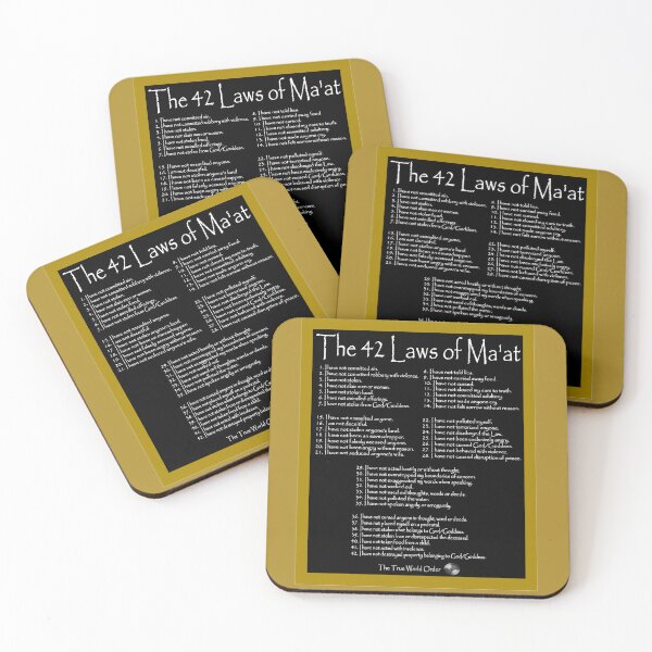 Item preview, 42 Laws of Ma'at Black Gold, The True World Order designed and sold by The True World Order.