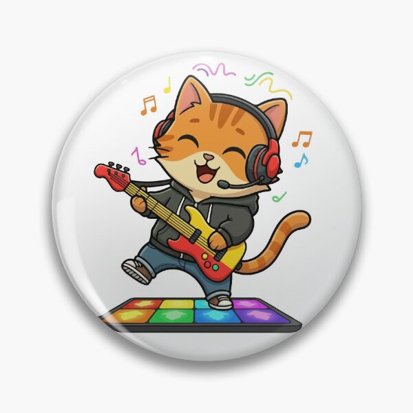 Item preview, Orange Cat Playing Music Game designed and sold by VisioraCreative.