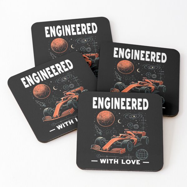 Item preview, Engineered With Love  Formula Racing Space Tech  Race Car Engineer Motorsport Science racing team engineers space lovers space exploration designed and sold by Jt41.