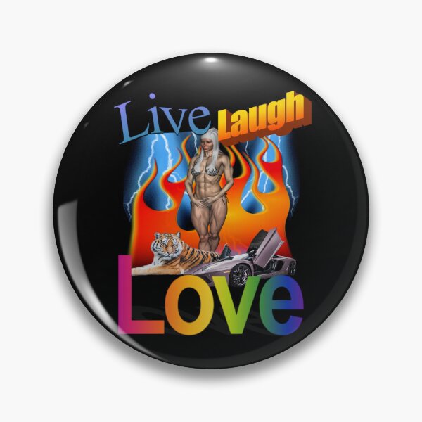 Item preview, Live Laugh Love - Very Cool Tiger Car And Lady Flames And Lightning All In One designed and sold by blueversion.