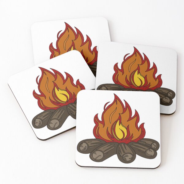 Item preview, Warm cozy campfire art designed and sold by Little Design Loft.