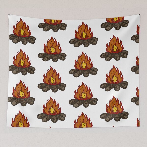 Item preview, Warm cozy campfire art designed and sold by Little Design Loft.