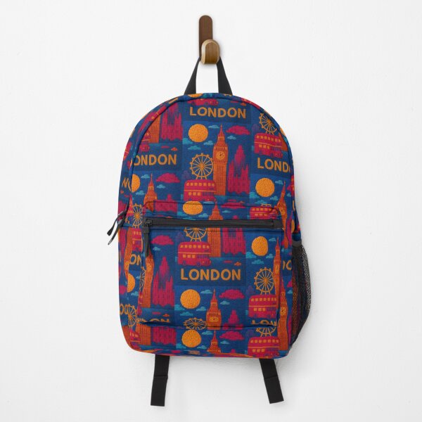 Item preview, London Faux Wool Art – Big Ben Double Decker Bus Travel Knitted Style Illustration designed and sold by TheTrendsDesk.