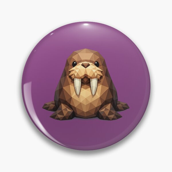 Item preview, Cute Low Poly Geometric Walrus Illustration designed and sold by AndreBarnard.