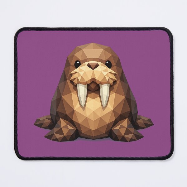 Item preview, Cute Low Poly Geometric Walrus Illustration designed and sold by AndreBarnard.