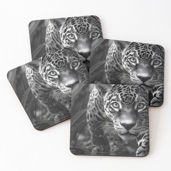 Item preview, Majestic Black and White Jaguar in the Wilderness designed and sold by Artessie.