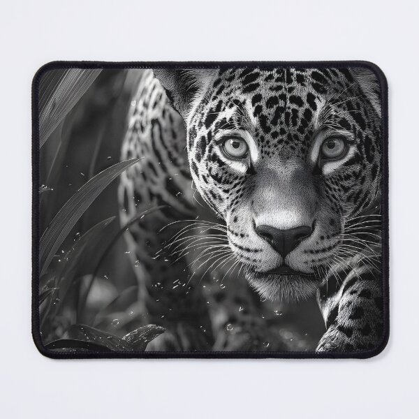 Item preview, Majestic Black and White Jaguar in the Wilderness designed and sold by Artessie.