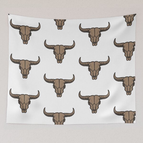 Item preview, Western Desert Bull skull designed and sold by Little Design Loft.