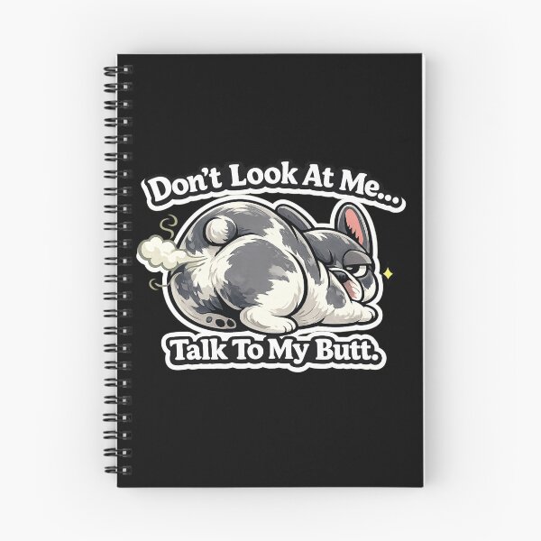 Item preview, Funny French Bulldog Cow Print Sticker – “Don’t Look At Me… Talk To My Butt” Cute Blue Frenchie Meme designed and sold by Frenchie Fever.