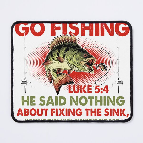 Item preview, Jesus Said Go Fishing Funny Christian Fishing Humor Luke 5 4 Bass Angler Design designed and sold by muskettjanee.