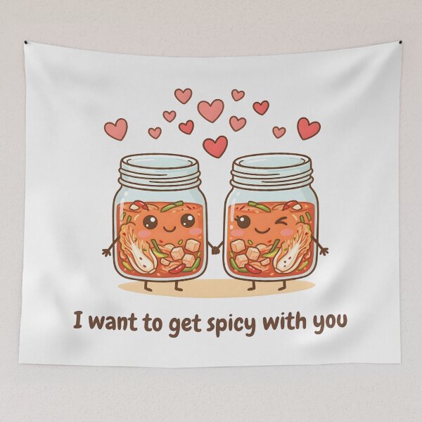 Item preview, I Love You Cute Korean Kimchi Greeting  designed and sold by HowToCanadian.