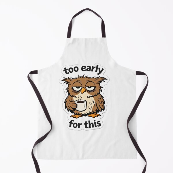 Item preview, Too Early For This Sleepy Owl Coffee Sticker designed and sold by MyCreatureArt.