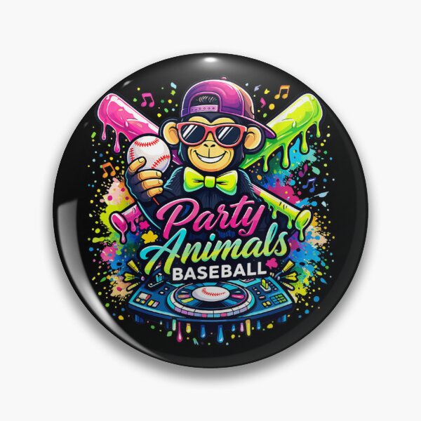 Item preview, Party Animals Baseball DJ Monkey Funny Sports Shirt designed and sold by River Silva.