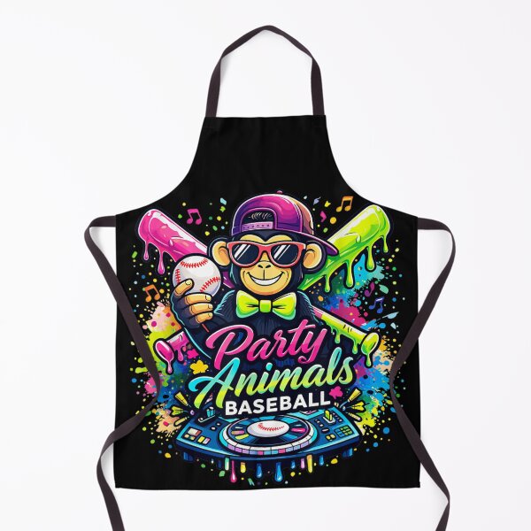 Item preview, Party Animals Baseball DJ Monkey Funny Sports Shirt designed and sold by River Silva.