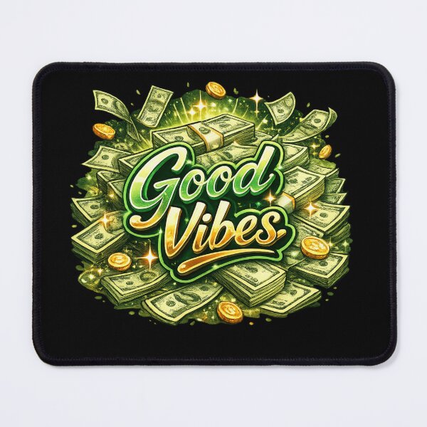 Item preview, Money Aesthetic Good Vibes Dollar Bills Sticker, Hustle Wealth Cash Design, Green Gold Luxury Money Art designed and sold by EverMuse_0_0.