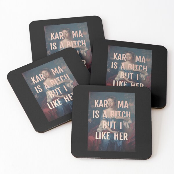 Item preview, Karma Is A Bitch But I Like Her Funny Quote designed and sold by lrdvvwzvhv57.