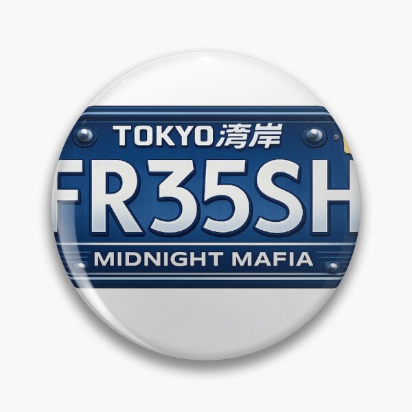 Item preview, FR35SH Tokyo Wangan JDM License Plate Funny Car Sticker Midnight Mafia designed and sold by Díaz Studio.