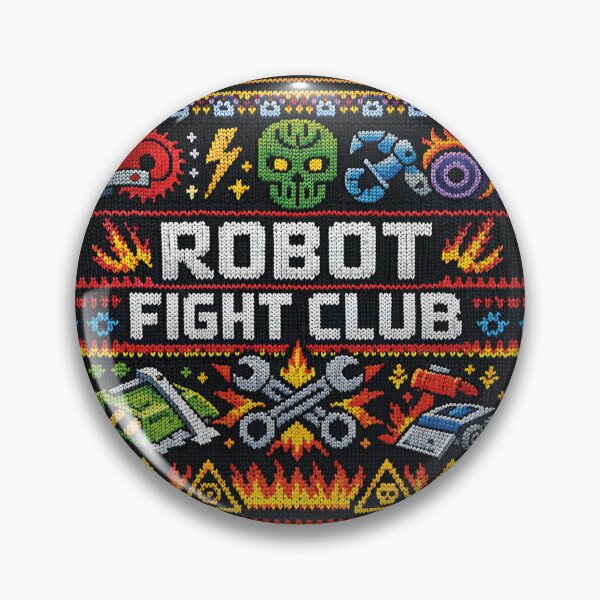 Artikelvorschau, Build Fight Win – Retro Robot Wars & Battle Bots im Fair Isle strickmuster entworfen und verkauft von Mauswohn.