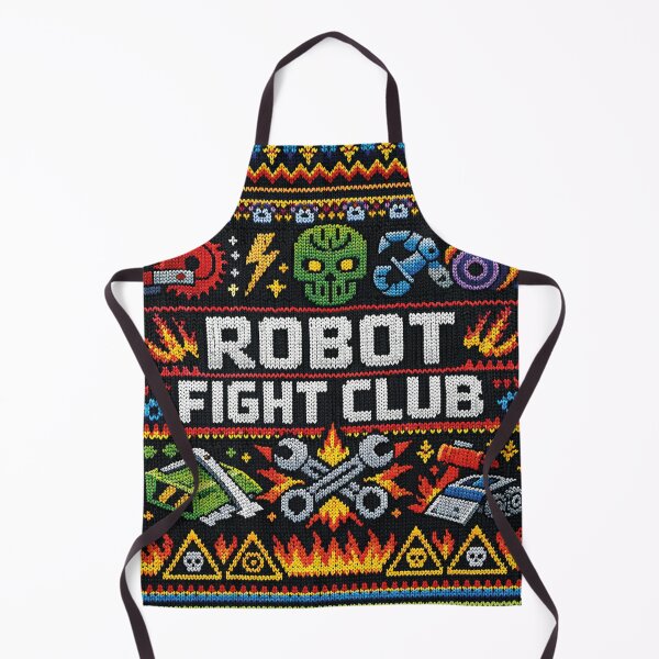 Item preview, Build Fight Win – Retro Robot Wars & Battle Bots in the Fair Isle knitting pattern designed and sold by Mauswohn.