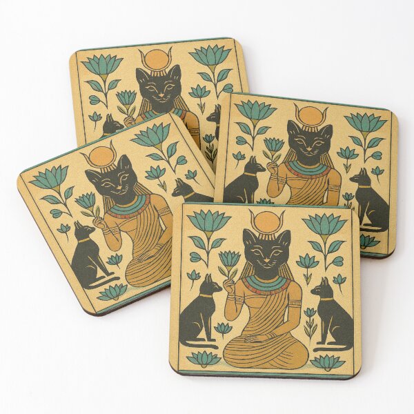 Item preview, Bastet Goddess – Ancient Egyptian Cat Art Illustration designed and sold by myforestfog.