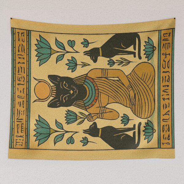 Item preview, Bastet Goddess – Ancient Egyptian Cat Art Illustration designed and sold by myforestfog.
