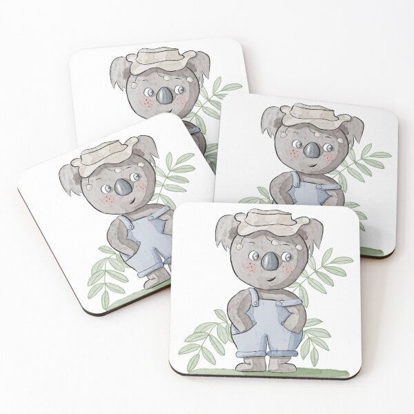 Item preview, Aussie Koala Cork Hat Illustration Hand Drawn designed and sold by Jaana Day.