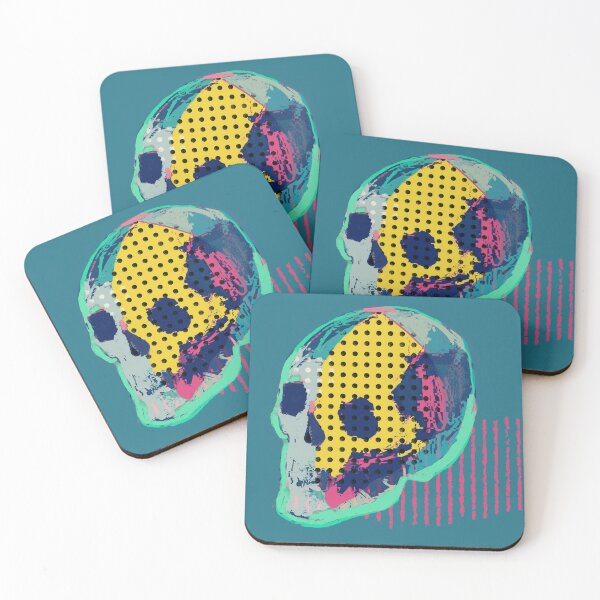 Item preview, Glitch Dot Skull Silhouette Pop Art designed and sold by MikZviagin.
