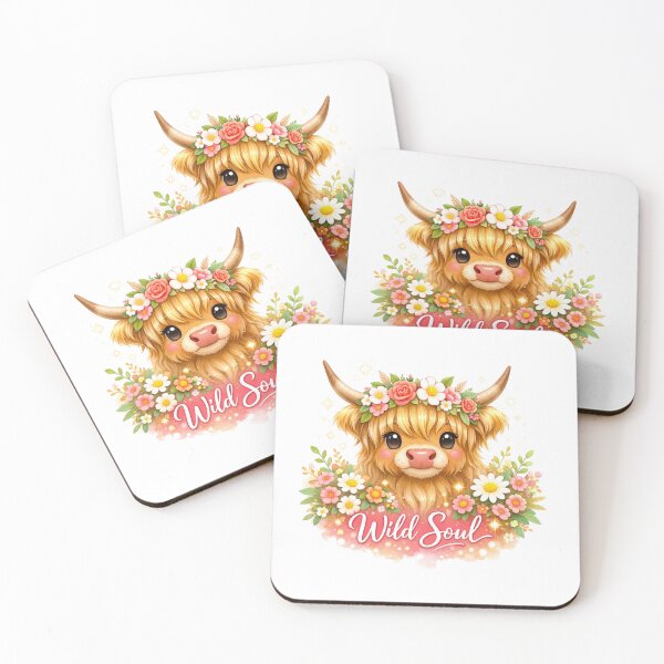 Item preview, Cute Highland Cow Wild Soul Design designed and sold by HappyPasture.