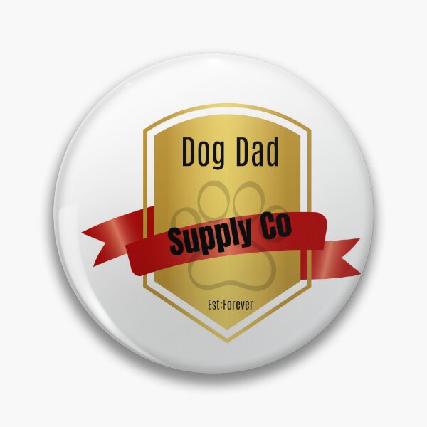 Artikelvorschau, Vintage Dog Dad Supply Co. Abzeichen Dog Dad Shirt entworfen und verkauft von Refinedpaws.