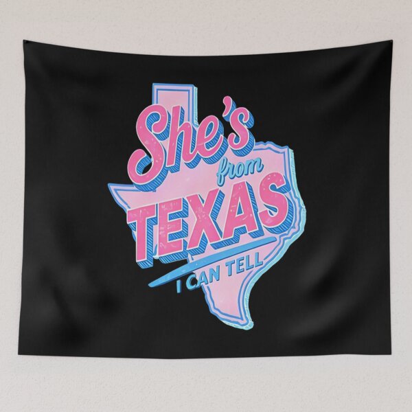 Item preview, She's From Texas I Can Tell Retro Texas Map Graphic Tee  Cute Southern Girl  Texas  Western Boho Aesthetic designed and sold by PlatinumDream.