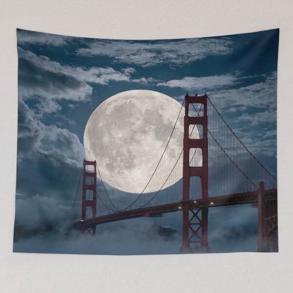 Item preview, Golden Gate Bridge under the full moon designed and sold by paulrommer.