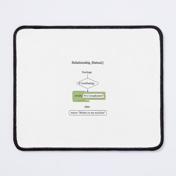 Item preview, Coding Relationship Status Flowchart designed and sold by Funny-Prints747.