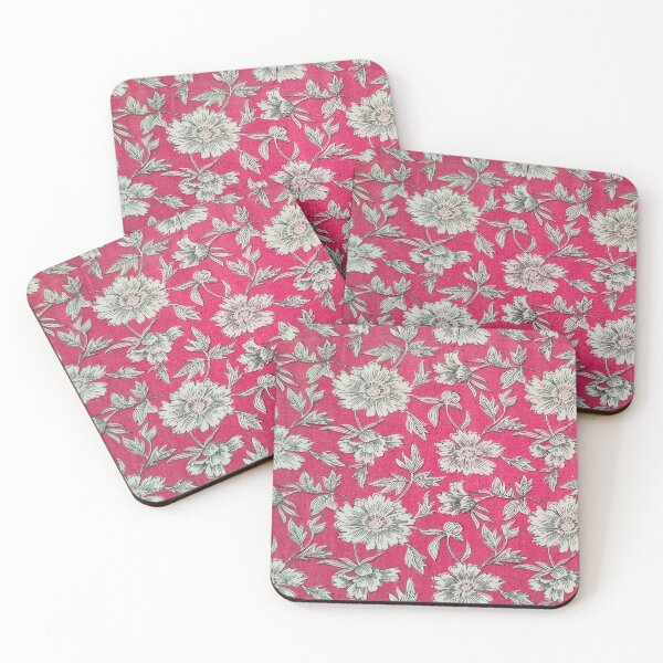 Aperçu de l'œuvre Motif floral rose et blanc créée et vendue par DoneAndDusted.