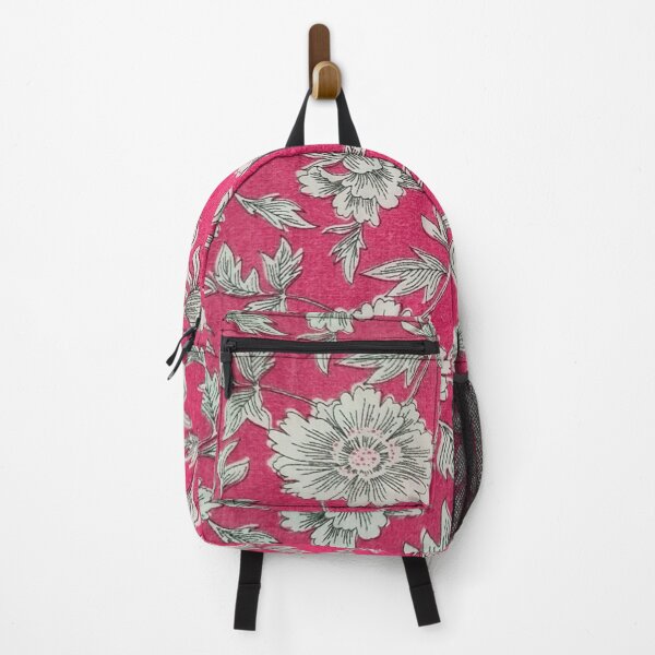 Item preview, Pink white floral motif pattern design designed and sold by DoneAndDusted.