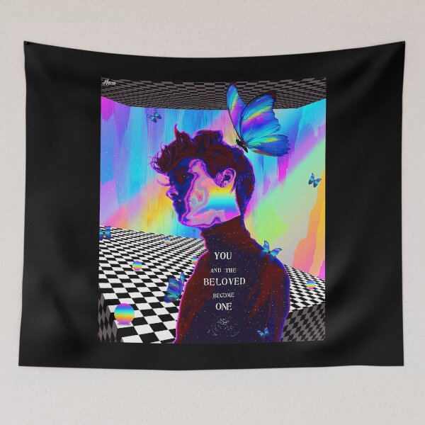 Item preview, Here And Now Trippy Butterfly Vaporwave Poster designed and sold by lrdvvwzvhv57.