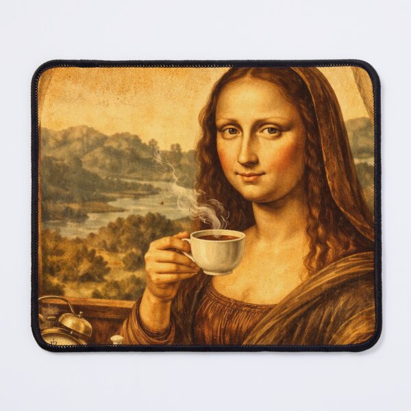 Item preview, Mona Lisa Needs Coffee First designed and sold by RolMerch.