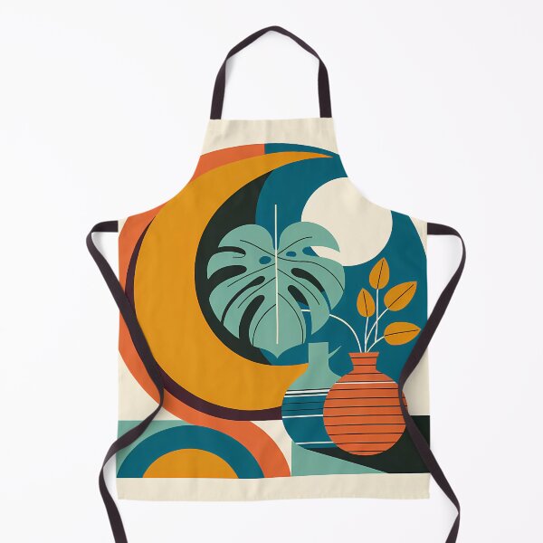 Item preview, Abstract Botanical Vase and Monstera Shapes designed and sold by InkSmithery.