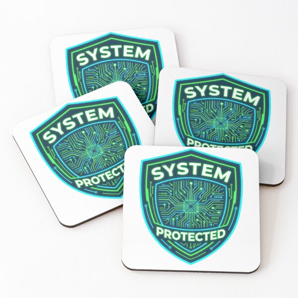 Item preview, System Protected  Antivirus Shield Shirt designed and sold by KurtByteStudio.