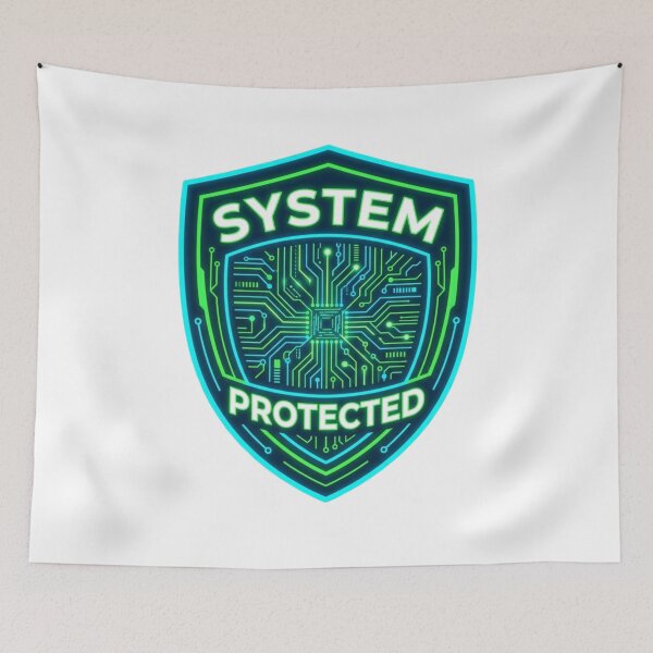 Item preview, System Protected  Antivirus Shield Shirt designed and sold by KurtByteStudio.