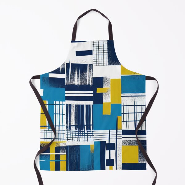 Item preview, Modern Yellow and Blue Grid Collage Illustration designed and sold by AlxVel.