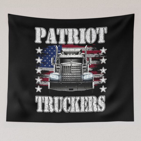 Item preview, Patriot Truckers American Flag Semi Truck Proud Trucker USA Truck Driver freedom trucker liberty democracy cool truckers designed and sold by Jt41.
