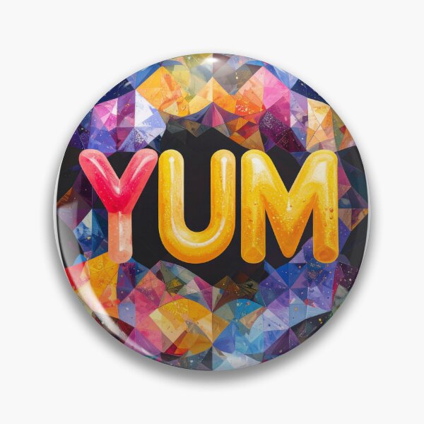 Item preview, Futuristic 3D YUM Bubble Chrome Typography Art designed and sold by icemanphotos.
