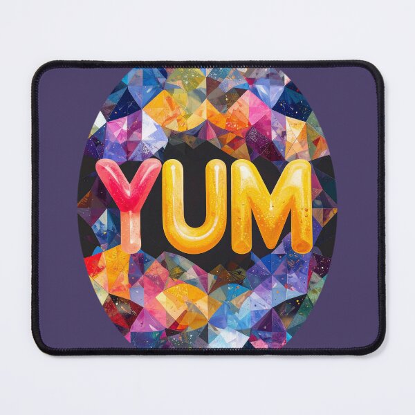 Item preview, Futuristic 3D YUM Bubble Chrome Typography Art designed and sold by icemanphotos.