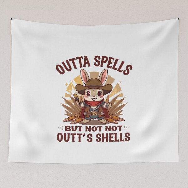 Item preview,  Outta Spells But Not Outta Shells-fantasy meme, funny wizard, sarcasm designed and sold by ChameraDesign.