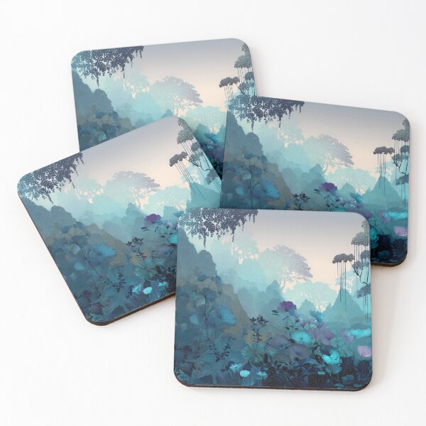 Item preview, Misty Blue Jungle Landscape designed and sold by LuminousFoundry.