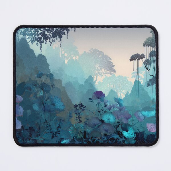 Item preview, Misty Blue Jungle Landscape designed and sold by LuminousFoundry.