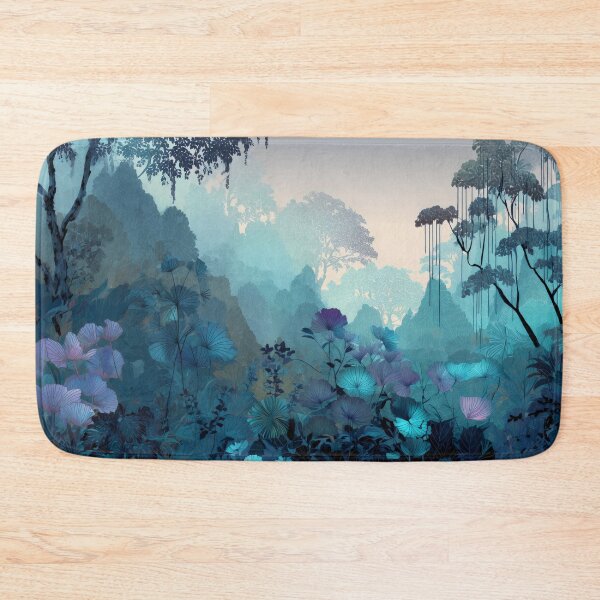 Item preview, Misty Blue Jungle Landscape designed and sold by LuminousFoundry.